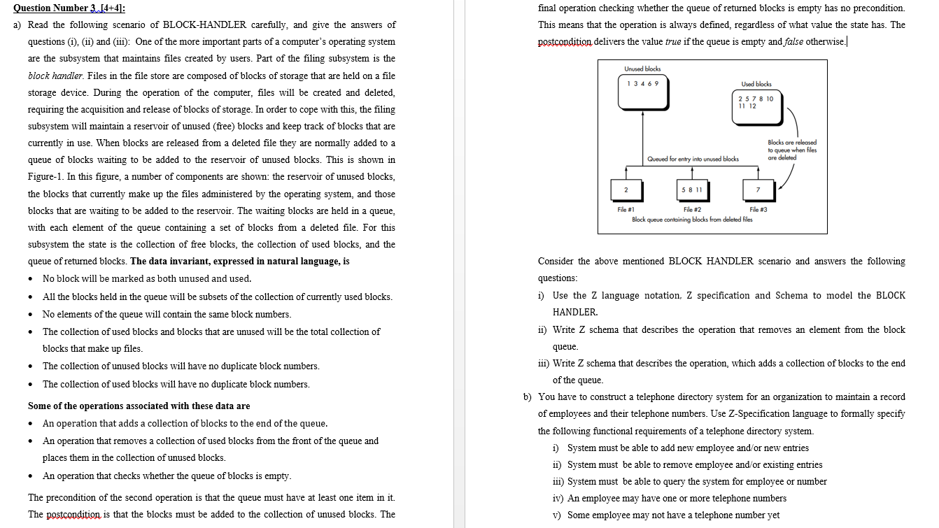  final operation checking whether the queue of returned blocks is empty