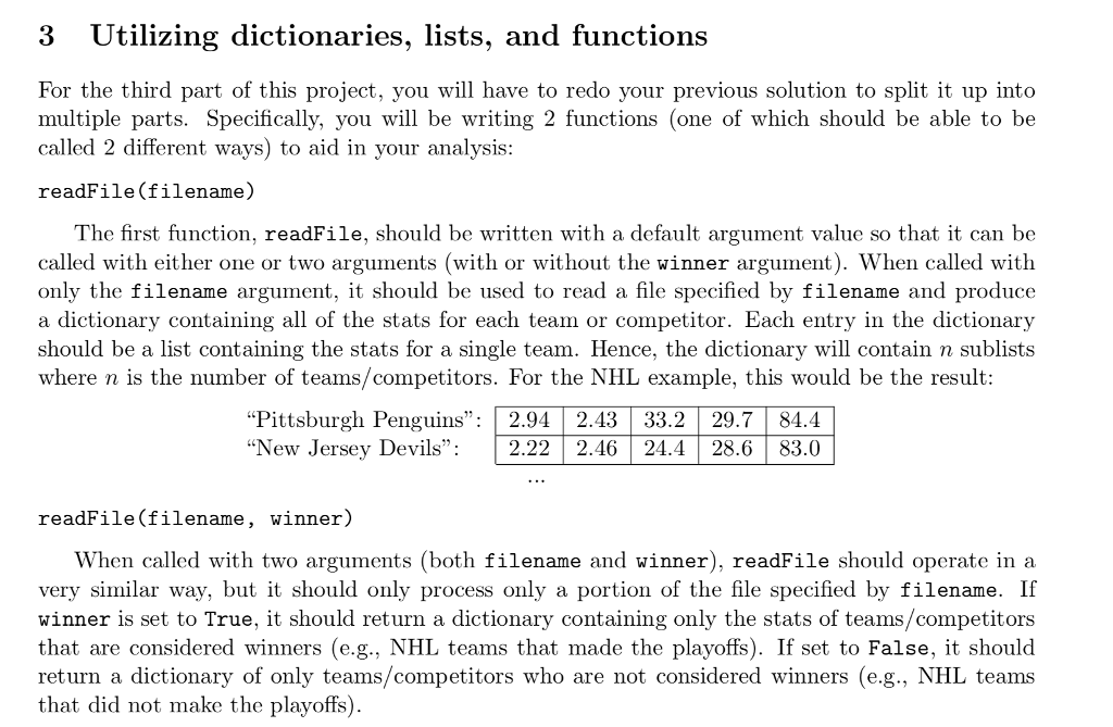 Need help with writing a Python program using these data from a