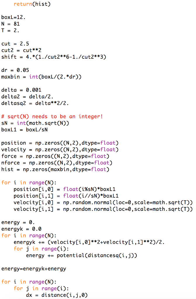 as the below to calculate the pair distribution function two different state