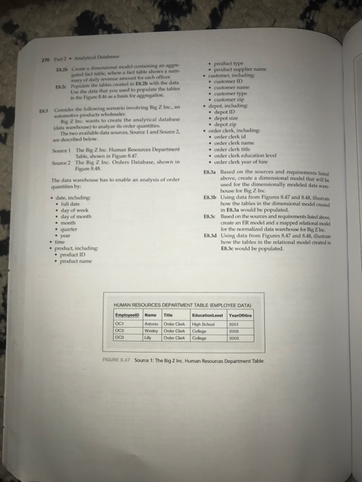  Solve question e8.3b 270 Part 2 Analytical Databases peoduct type ER.2b