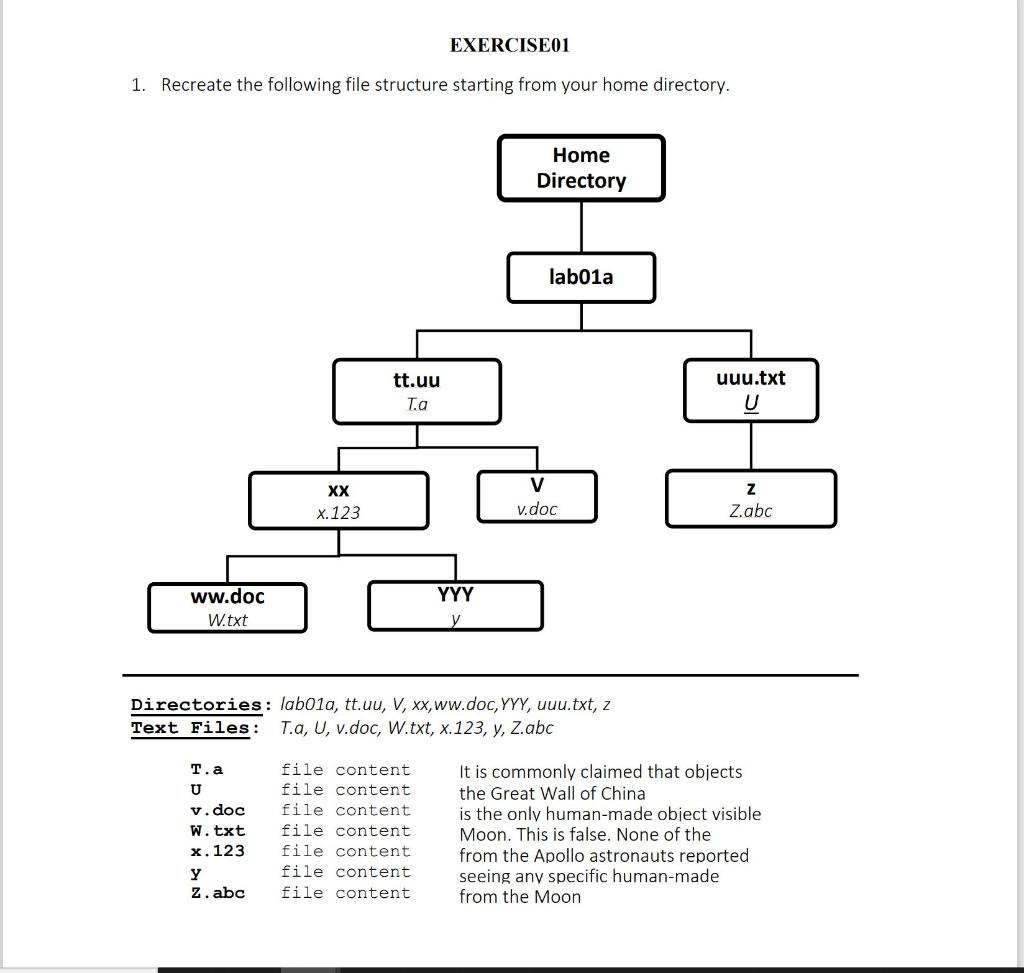 lab01b read -p "Trees erased" mkdir -p lab01a/{tt.uu/{V,xx/{ww.doc, YYY}},uuu.txt/z} tree labola read