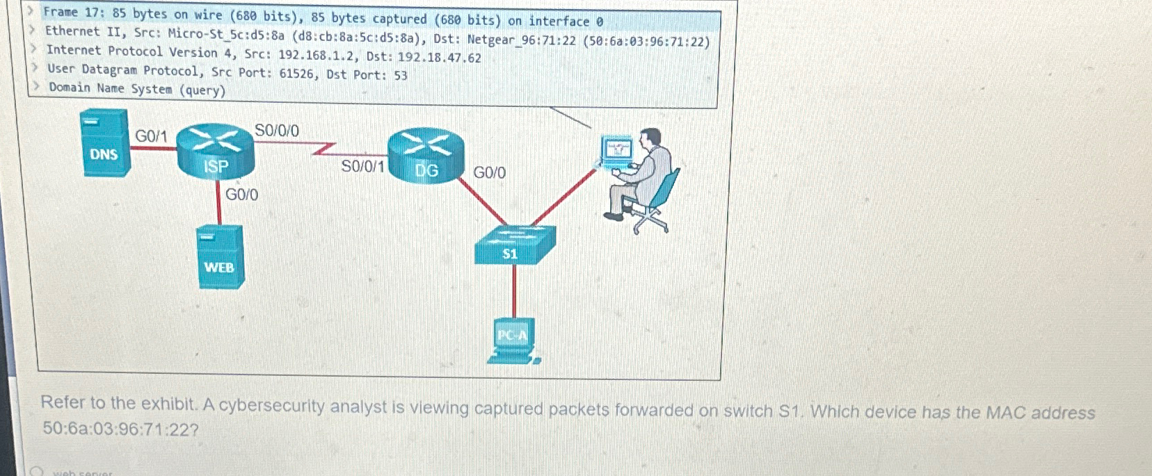  Frame 17: 85 bytes on wire (680 bits),85 bytes captured (680