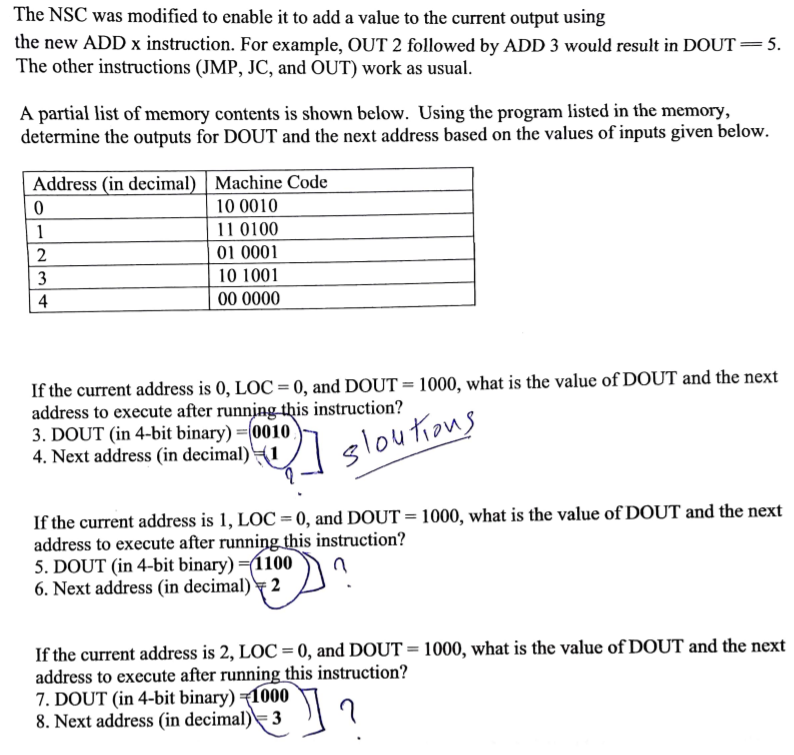 Pleas solving the problems step by Stebe to understand .....? The NSC