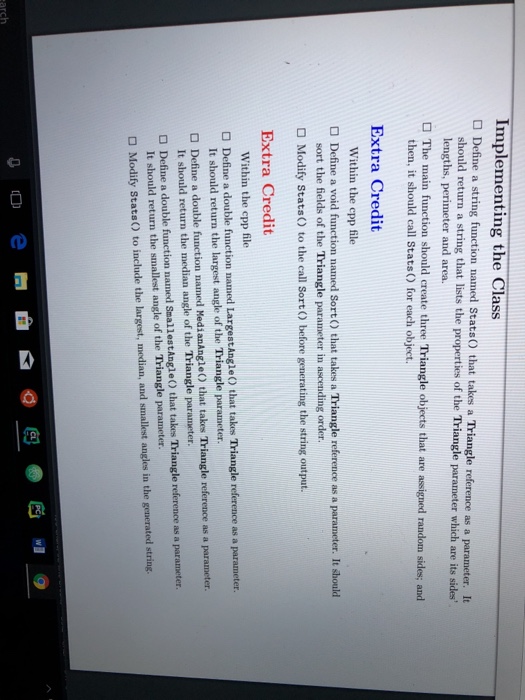 - Triangles Building the Class In a header file named Triangle.h", and