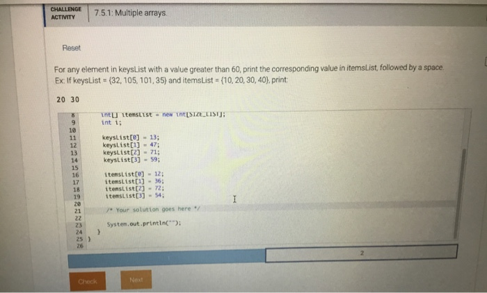 element in keyslist with a value greater than 60, print the corresponding