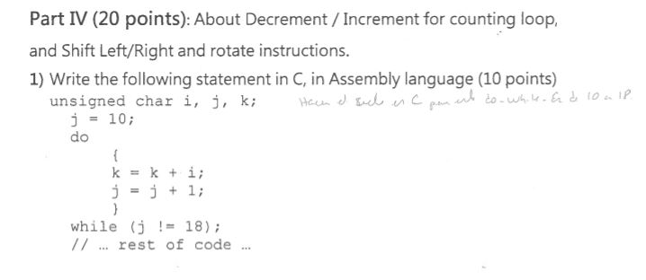  Please I need the the answer with Assembly Language to C