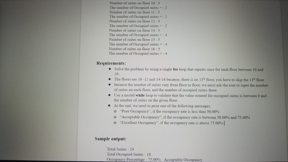 Write a python program using nested while loop, def main() and enter