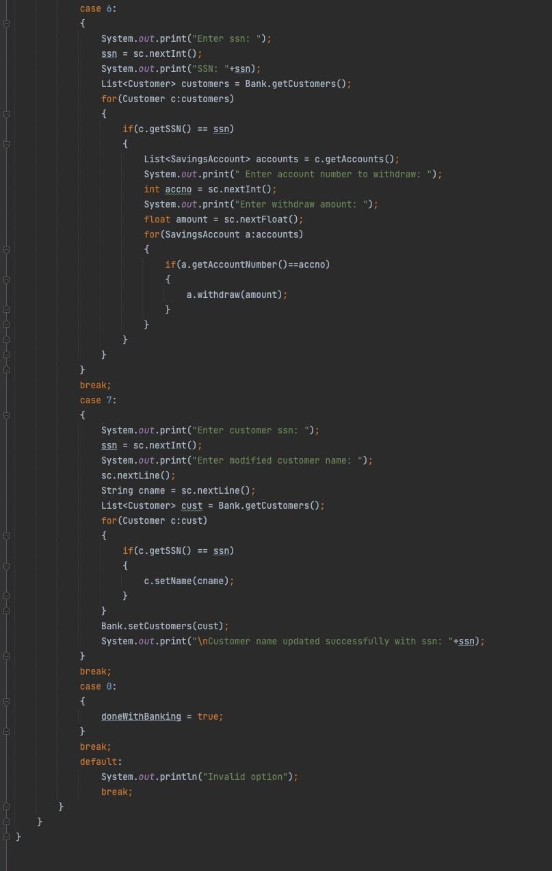 = 0; } public void addCustomer(Customer customer) { customers.add(customer); numberOfCustomers +=1; }