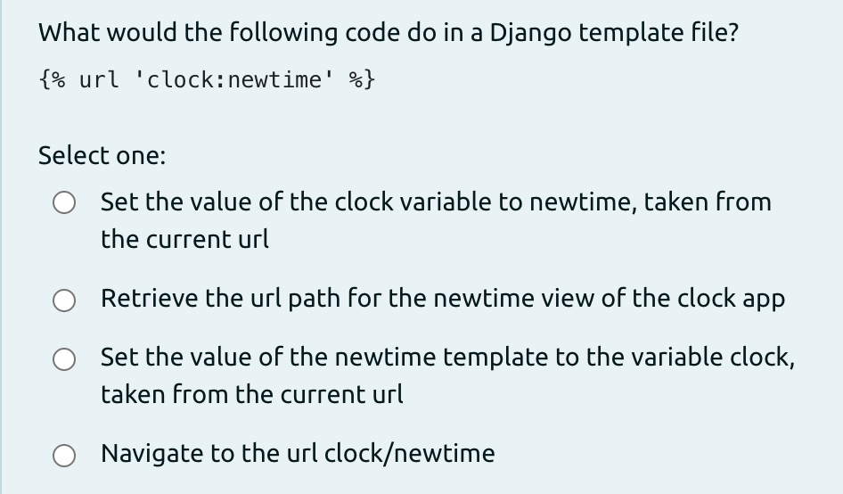 What would the following code do in a Django template file?