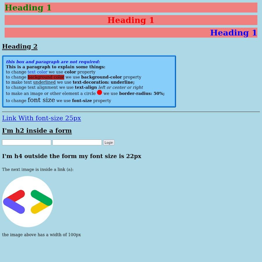  how can i do this in html and css? Heading 1