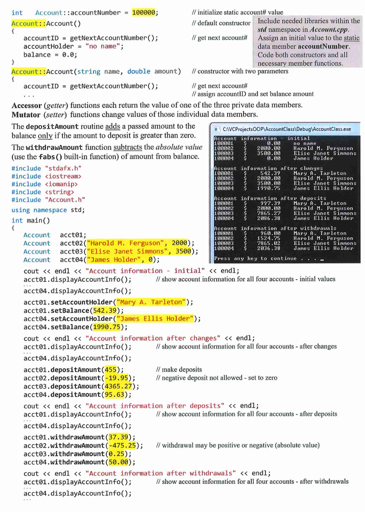 and select Add New Item... Add a header file named Account.h and