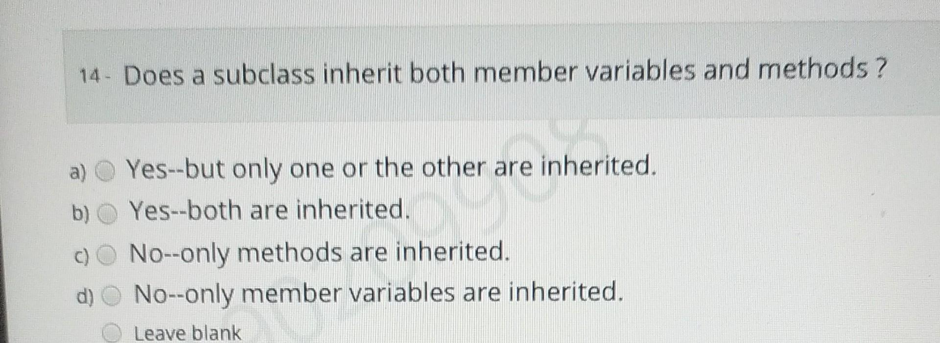 it's object oriented programming guys need your help please 14 - Does