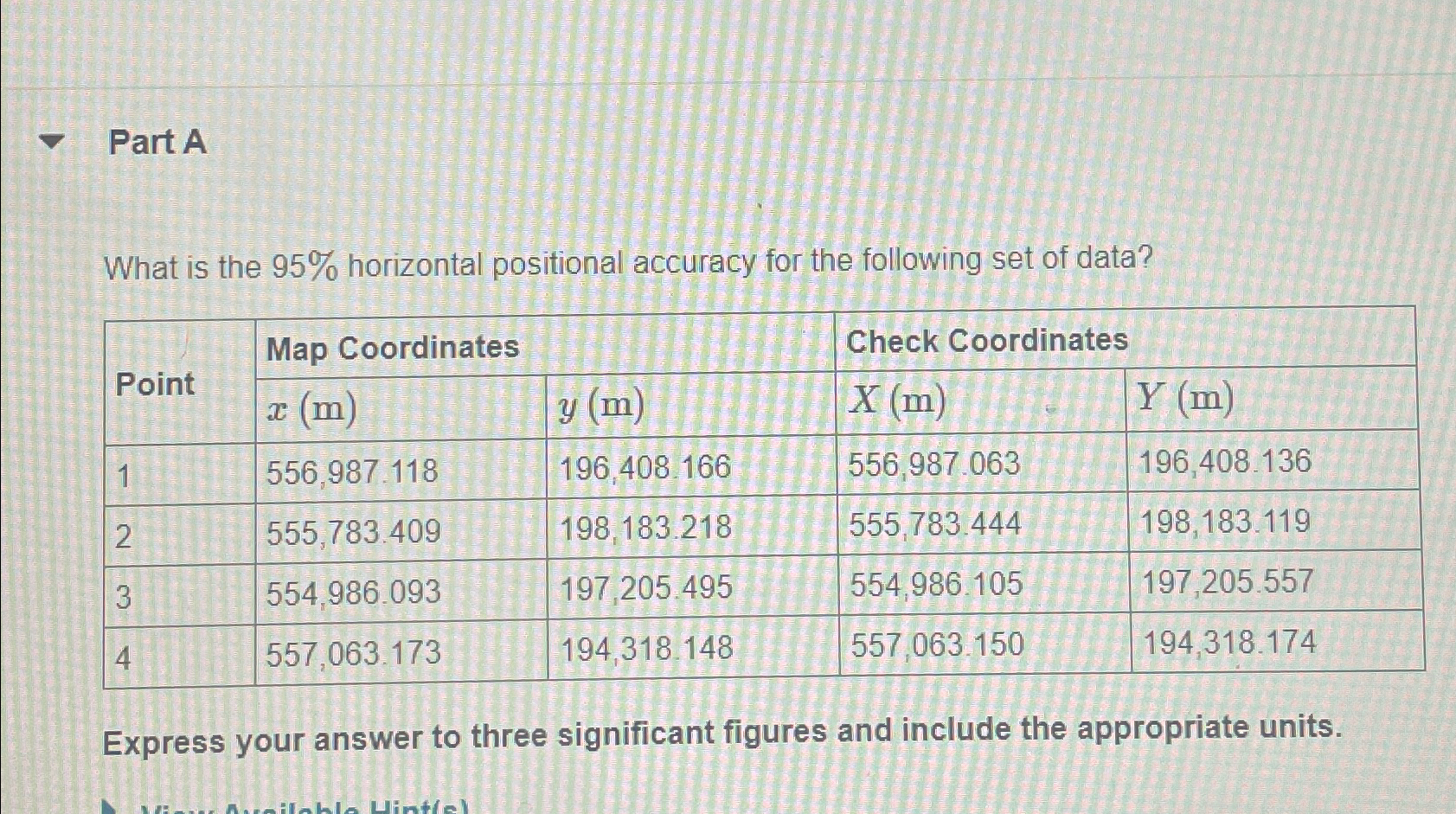  Part A\ What is the 95% horizontal positional accuracy for the
