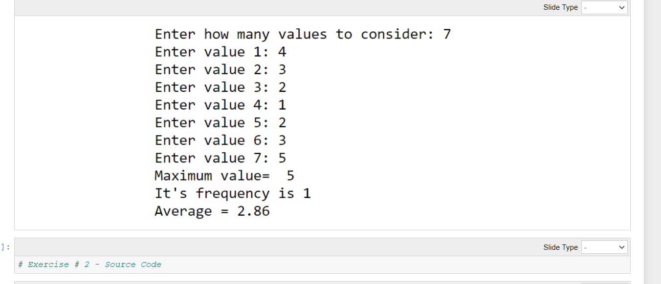 Type Exercise # 1: Write a program that prints a multiplication table,