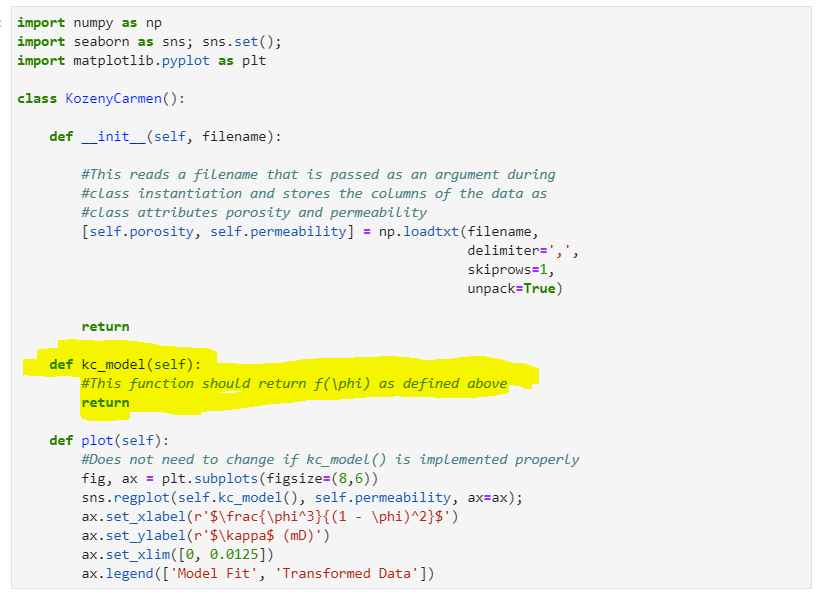 is a model that relates porosity to permeability through a proportionality constant