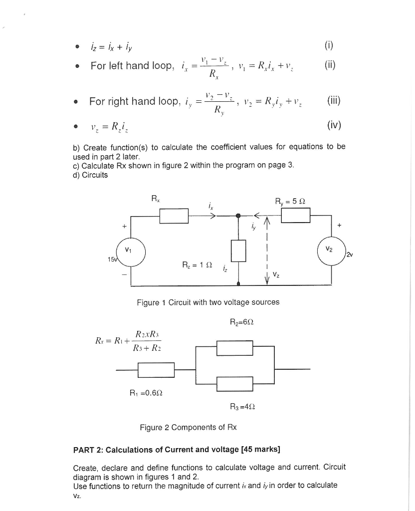 to model a circuit with two voltage sources As a starting point