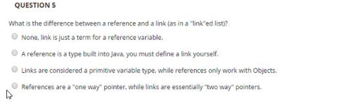  QUESTIONS What is the difference between a reference and a link