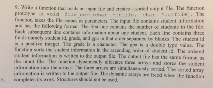  Function in c 9. Write a function that reads an input