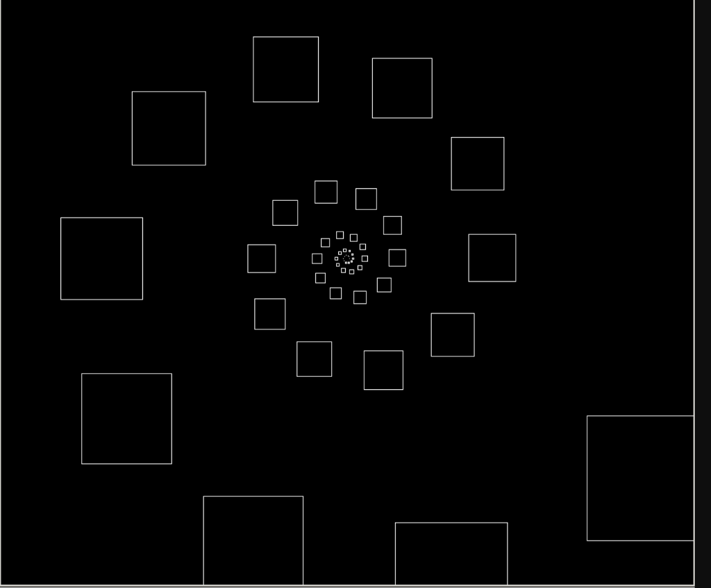 What is an algorithm for drawing a spiral that increases in diameter?