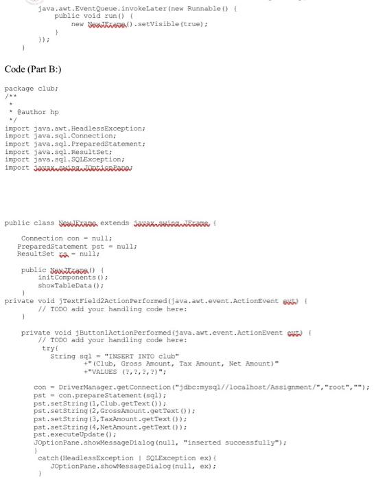enable the student to select and register one or more clubs and