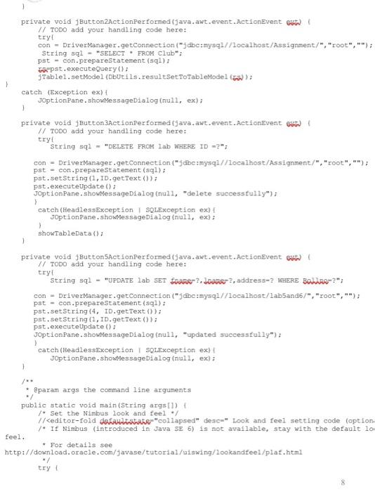 pay a yearly fee. The following are modules and its requirements: Club
