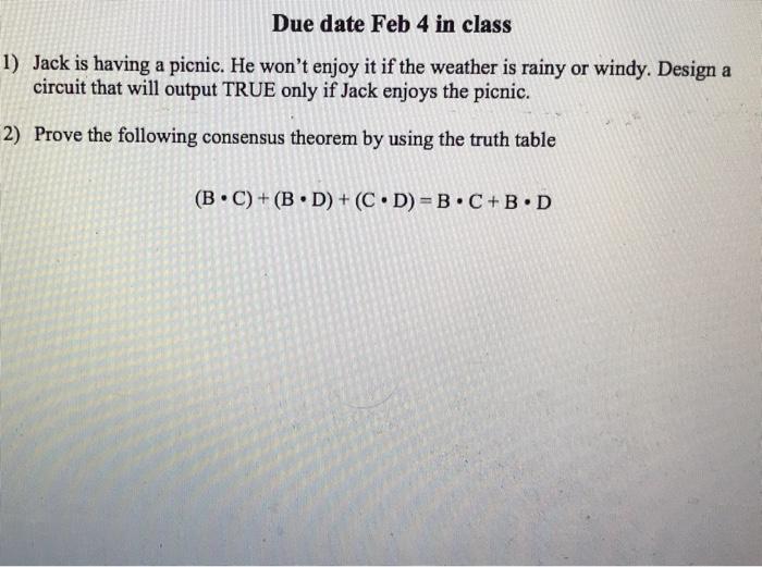 question 2 only question 1 and 2 Due date Feb 4