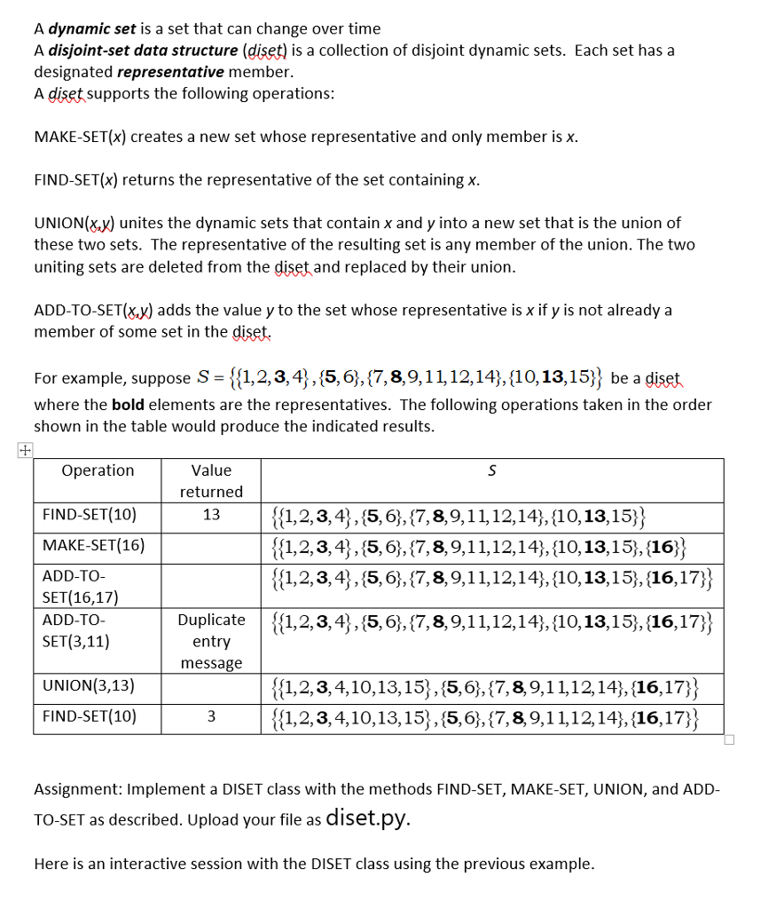 Hi, I'm having problems building a FindSet method and Union method for