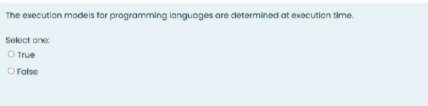  what is the correct choice ?? The execution models for programming