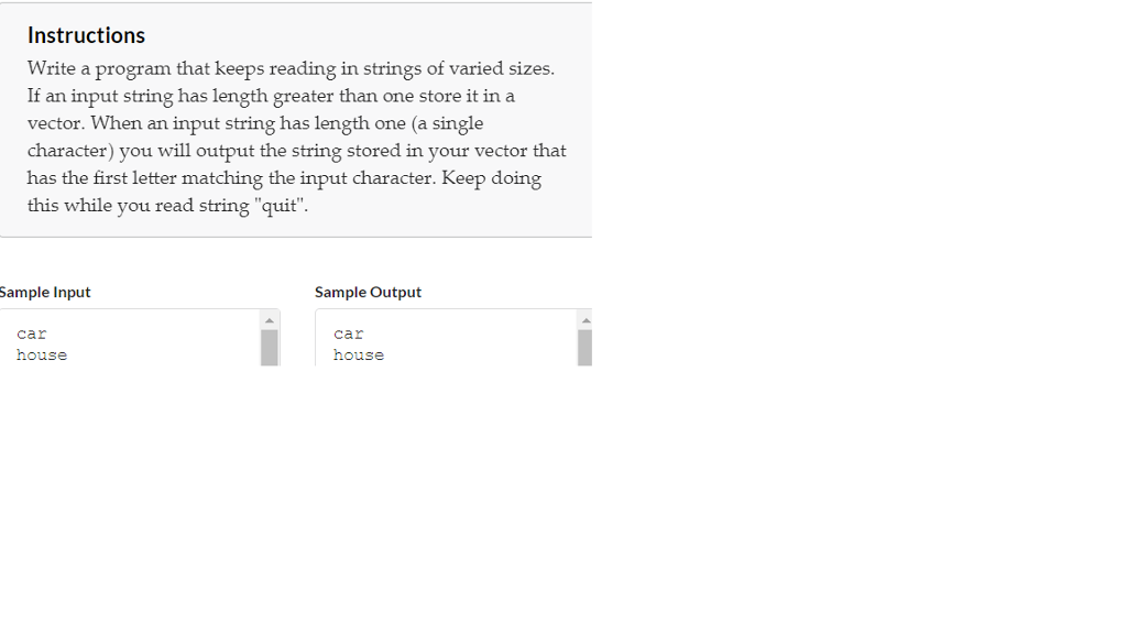 String manipulation c++ Instructions Write a program that keeps reading in strings