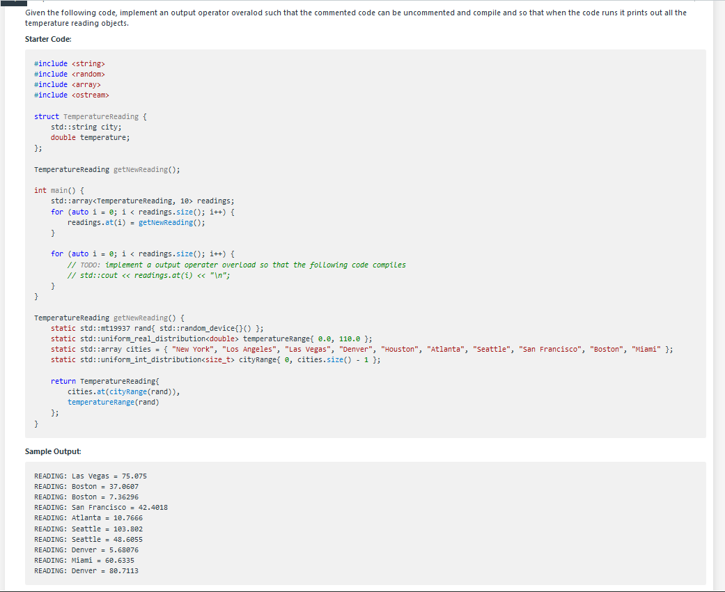 Please use provided code and follow instructions. Thanks again! Starter Code