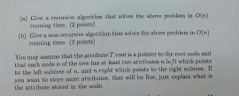 Input: A binary tree T Output: Number of internal nodcs of T.
