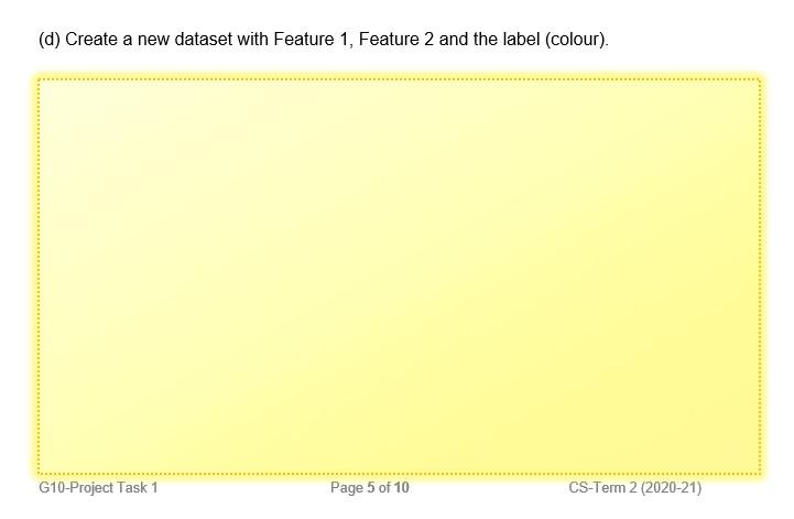 this part of the project, you will collect data and find features