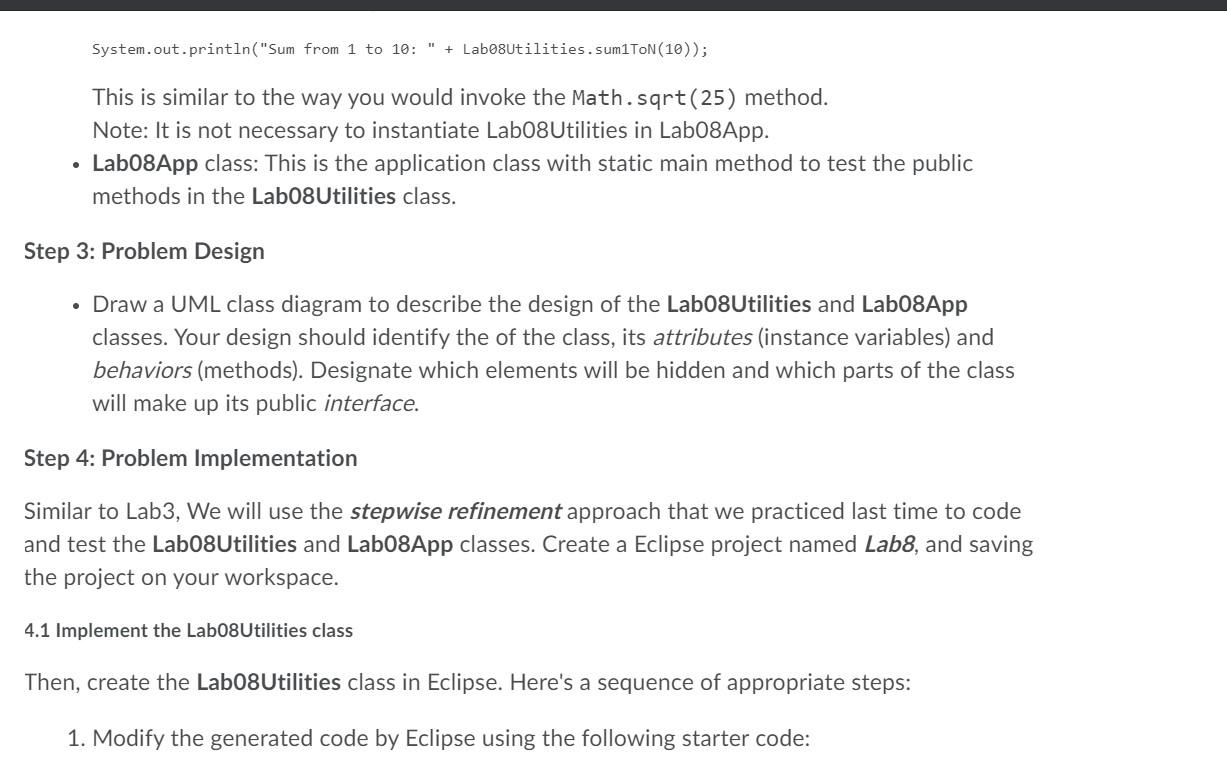from 1 to the given input number (1 + 2 + +