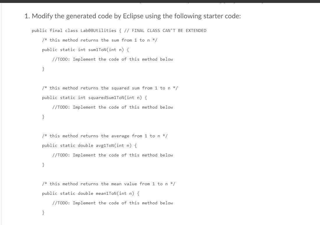 n) - calculate and print the square sum from 1 to the
