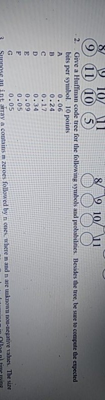  I need help on this algorithm and data structures 10 11
