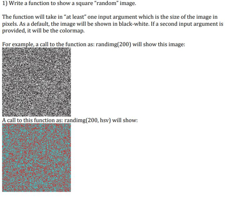 The language is MATLAB..... 1) Write a function to show a square