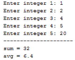 Write a program in Java to read 5 integers and print their