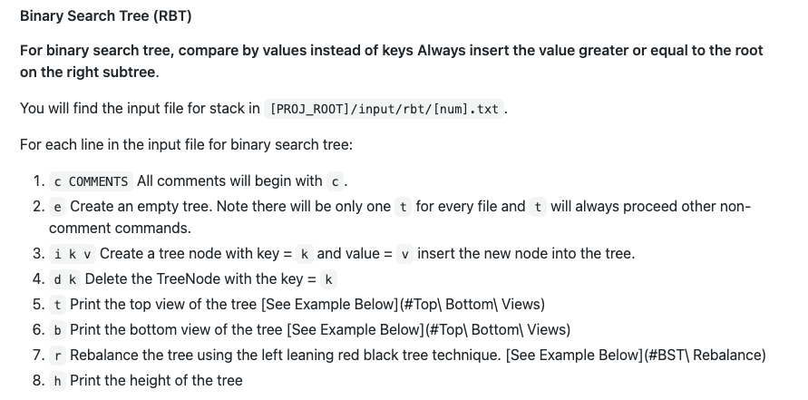 file 2: Clarification: 1. After you delete a node from tree, maintain