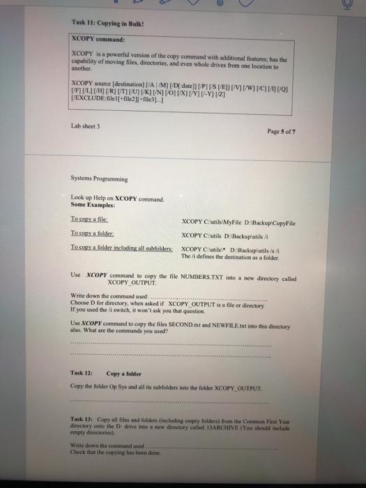 command used Check that the copy took place. Task 5: Assume you