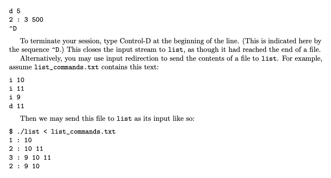Write a program list that maintains and manipulates a sorted linked list