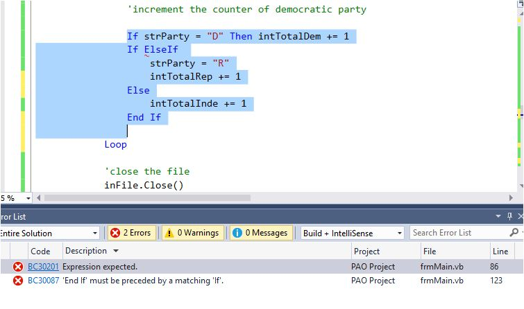  Ran the application but getting error code message. Need assistance in