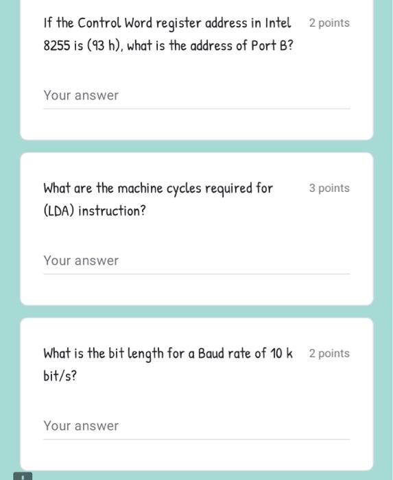 for 10 write Note 2: Use hexadecimal where possible 5 points What