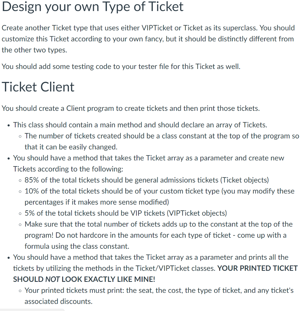 practice with classes, inheritance, arrays, and thinking/designing code with an Object-Oriented approach.
