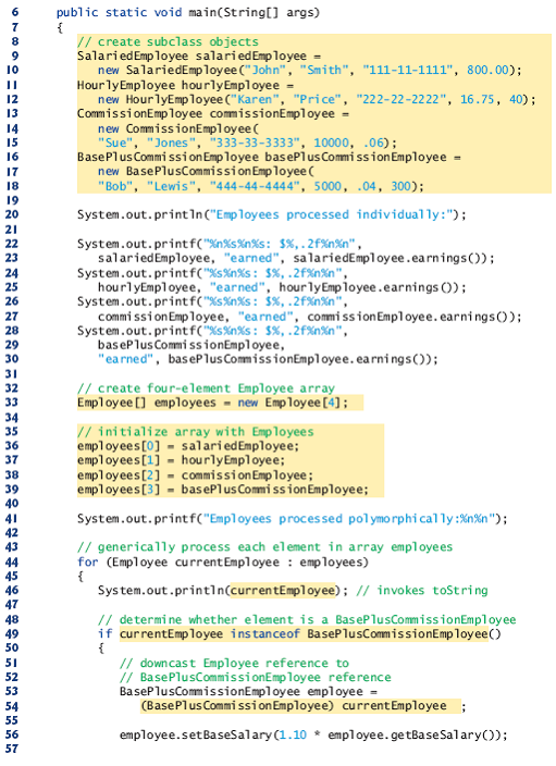 Figs,10.4-10.9. The application should still process two Invoice objects, but now should