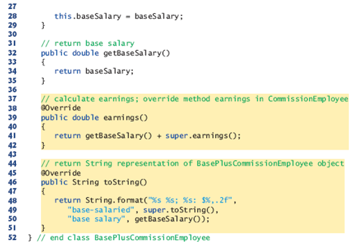 version of class CommissionEmployee created in part (a). 10.8 c) Modify PayableInterfaceTest