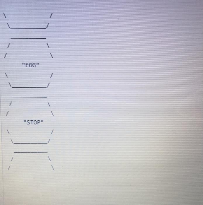  In Java program TEGG" "STOP