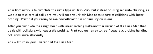 // (could have more data) private String word; // data item (key)