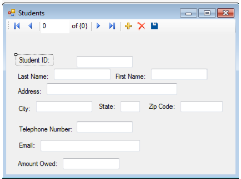 the CSharpUniversity.accdb file from Blackboard to the project. Then, use the Data
