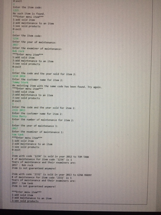 Constructor: Write a constructor which: Gets a year and an examiner as