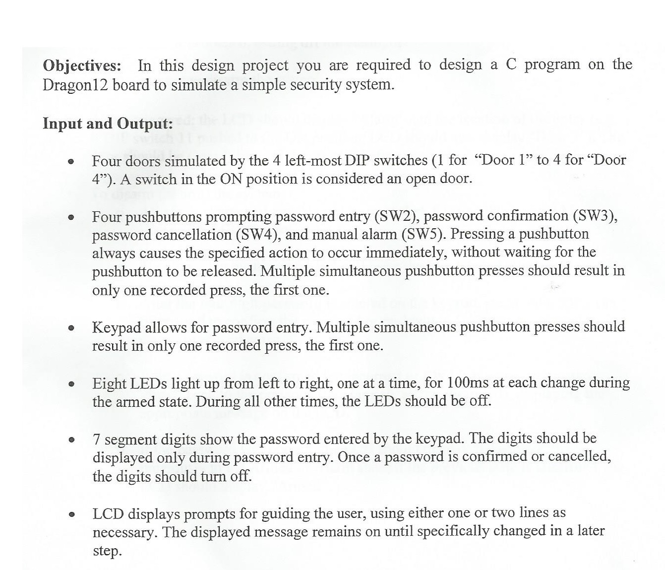 I am working on a Microprocessor class project. The project is about
